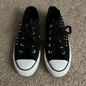 Black Embellished Converse All Stars